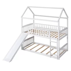 House Shape Twin Over Twin Bunk Bed With Slide - ModernLuxe 13 House Shape Twin Over Twin Bunk Bed With Slide - ModernLuxe -Child Furniture Store GUEST 84df9212 96b8 483f 96d9 d1f0ad684b07