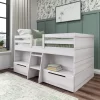 Max & Lily Farmhouse Low Loft With 2 Drawers