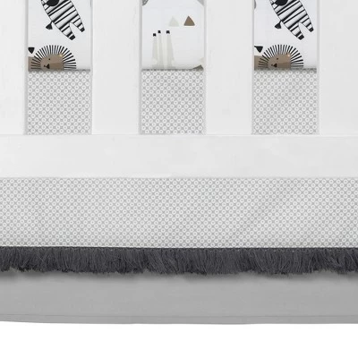 Lambs & Ivy Jungle Safari Gray/Tan/White Nursery 6-Piece Baby Crib Bedding Set 11 Lambs & Ivy Jungle Safari Gray/Tan/White Nursery 6-Piece Baby Crib Bedding Set - Image 9