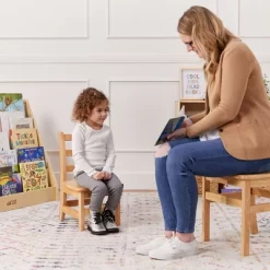 ECR4Kids Three Rung Ladderback Chair, Classroom Seating, Natural, 2-Pack -Child Furniture Store GUEST 866d3303 bfbb 424c 9e86 cbc373f08f03