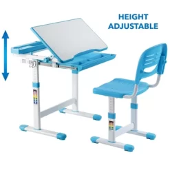 Mount-It! Kids Desk And Chair Set | Height Adjustable Ergonomic Children's School Workstation With Storage Drawer | Blue -Child Furniture Store GUEST 868b815d 4429 4edc 9196 af85aa9cf585