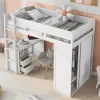 Wood Loft Bed With Wardrobes And 2-Drawer Desk With Cabinet-ModernLuxe -Child Furniture Store GUEST 890e3a6f bb14 4ada ae5f 55e47005166d