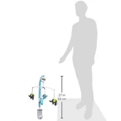 Bacati - Elephants Aqua/Lime/Grey Musical Mobile