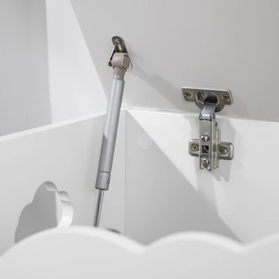 Modern Transitional Clouds Youth Toy Chest Trunks White - Saracina Home 6 Modern Transitional Clouds Youth Toy Chest Trunks White - Saracina Home - Image 4