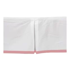 Bacati - White With Band On Bottom Crib/Toddler Bed Skirt - Coral -Child Furniture Store GUEST 8a4a8edc 655b 4173 ad97 fffb596c764e