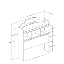 Tiara Bookcase Headboard Pure White - South Shore 10 Tiara Bookcase Headboard Pure White - South Shore -Child Furniture Store GUEST 8a86fdb7 0914 44fd a7d3 24beae146571