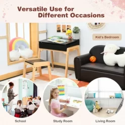 Costway Kids Table & Chair Set Wooden Activity Art Study Desk W/Storage Space -Child Furniture Store GUEST 8c68b25b 7c7a 4274 9b9d 8d88341b96b9