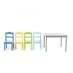 5pc Kids' Wood Table And Chair Set Green/Blue/Gray - Humble Crew -Child Furniture Store GUEST 8fb0d411 5d44 44c2 81f7 622b7f3770c7
