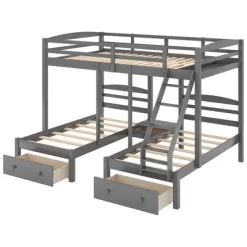 Full Over Twin & Twin Bunk Bed, Gray - ModernLuxe -Child Furniture Store GUEST 8fc2aee3 5261 4055 ba68 57656ba27b87