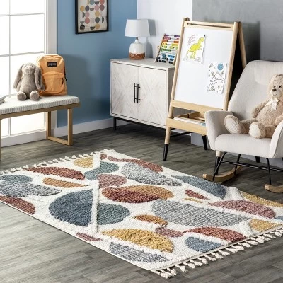 NuLOOM Chaya Abstract High/Low Kids Tassel Area Rug 3 NuLOOM Chaya Abstract High/Low Kids Tassel Area Rug