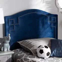 Twin Aubrey Velvet Headboard Blue - Baxton Studio -Child Furniture Store GUEST 90f51a28 dda2 4c01 8e9b 427a28b60be9