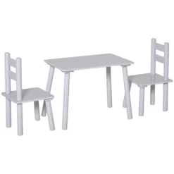 Qaba Kids Wooden Table And Chair Activity Set For Arts, Crafts, Dinning, And Reading For Toddlers Age 2 To 5 -Child Furniture Store GUEST 9190d5d6 7c0d 4917 ac5a f018309502d1