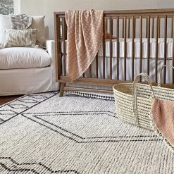 Crane Baby 5' X 7' Hand-Woven Cotton Rug - Ezra Cream -Child Furniture Store GUEST 91bda8e9 c45d 40d6 8513 8fe09d39ca91