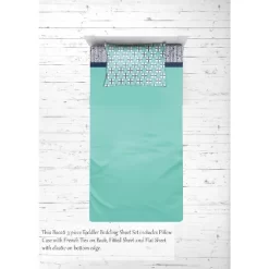 Bacati - Noah Mint Navy 3 Pc Toddler Bed Sheet Set -Child Furniture Store GUEST 9255a643 6795 4f70 9674 b82109c5ddcc
