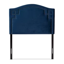Twin Aubrey Velvet Headboard Blue - Baxton Studio