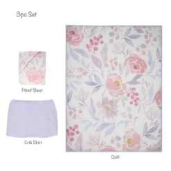 Bedtime Originals Lavender Floral 3-Piece Baby Crib Bedding Set - Pink/Purple -Child Furniture Store GUEST 943fe7cf 3845 49f0 9040 70508f34d601