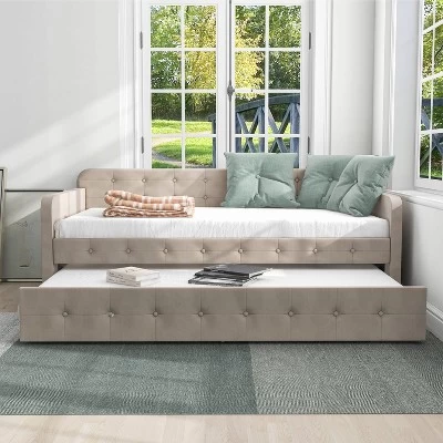 Twin Elyria Contemporary Tufted Daybed - MiBasics 4 Twin Elyria Contemporary Tufted Daybed - MiBasics - Image 2