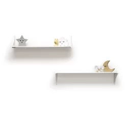 36" Topsy Turvey 2 In 1 Kids' Shelf With Brackets For Underneath Or Facing Upward White - InPlace -Child Furniture Store GUEST 97688958 f68b 495b a169 a3e5a00d2b5e