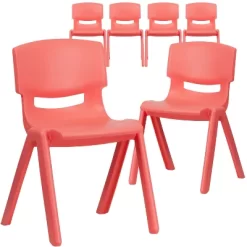 Flash Furniture 6 Pack Plastic Stackable School Chair With 13.25" Seat Height -Child Furniture Store GUEST 979dee3f 9b7b 476e 8d7d 225b1075c7b8