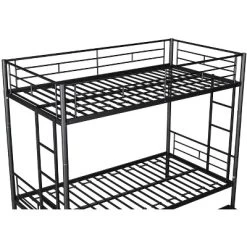 Twin Over Twin Metal Bunk Bed With Trundle Bed And Ladders-ModernLuxe -Child Furniture Store GUEST 99e44352 74d6 454f 9de9 8d51d0e71642