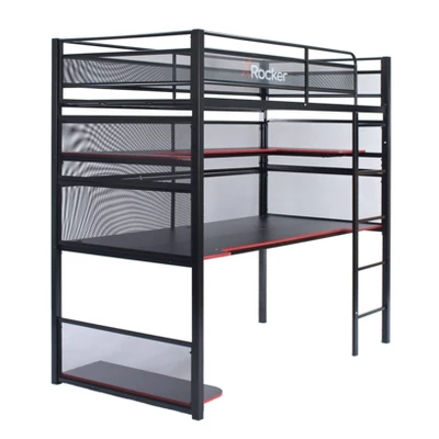 Gaming Bunk Bed Black/Red - X Rocker 3 Gaming Bunk Bed Black/Red - X Rocker