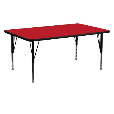 Flash Furniture 24''W X 60''L Rectangular HP Laminate Activity Table - Height Adjustable Short Legs 6 Flash Furniture 24''W X 60''L Rectangular HP Laminate Activity Table - Height Adjustable Short Legs - Image 4