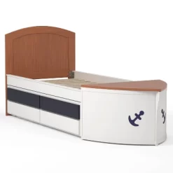 Twin Collindale Boat Design Kids' Bed With Trundle White/Oak - MiBasics -Child Furniture Store GUEST 9ba24907 0adc 4ade 9c4a 623fcb1da8ab