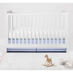 Bacati - Little Sailor Anchor Boat Blue Navy 6 Pc Crib Bedding Set With Long Rail Guard Cover 17 Bacati - Little Sailor Anchor Boat Blue Navy 6 Pc Crib Bedding Set With Long Rail Guard Cover -Child Furniture Store GUEST 9c0475f4 29b5 4e2d 931f 9591c99e18c4