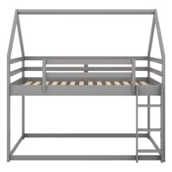 Twin Over Twin House Shaped Bunk Bed With Ladder And Guardrail-ModernLuxe 19 Twin Over Twin House Shaped Bunk Bed With Ladder And Guardrail-ModernLuxe -Child Furniture Store GUEST 9dfe6d0c ea0c 444a 9836 ef5034dd22e2