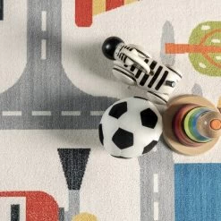 NuLOOM Carmina City Streets Machine Washable Kids Area Rug 3' X 5' In White Multi -Child Furniture Store GUEST 9eb5749d 59b8 44fa 8b64 5791b703c119