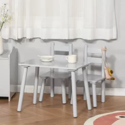 Qaba Kids Wooden Table And Chair Activity Set For Arts, Crafts, Dinning, And Reading For Toddlers Age 2 To 5 -Child Furniture Store GUEST 9f4ef2f2 f5f5 47b9 8860 e0829a624706