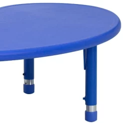 Emma And Oliver 35"W X 65"L Half-Moon Plastic Height Adjustable Activity Table -Child Furniture Store GUEST a1c90e4c f0ad 4b53 add7 58d36345f368