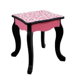 Fashion Leopard Prints Gisele Play Wooden Vanity Set Pink / Black - Teamson Kids -Child Furniture Store GUEST a1cefbb7 8f37 4dc1 b381 58c241900054