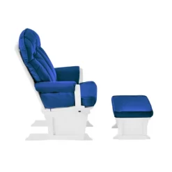 Suite Bebe Victoria Glider And Ottoman - White Wood And Navy Fabric -Child Furniture Store GUEST a1fe973f 599b 4599 ab54 31244e967bcb