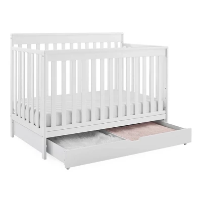 Delta Children Mercer Deluxe 6-in-1 Convertible Crib With Underdrawer Storage - Bianca White 6 Delta Children Mercer Deluxe 6-in-1 Convertible Crib With Underdrawer Storage - Bianca White - Image 4