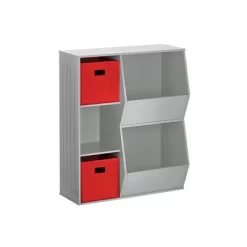 3pc Kids' Floor Cabinet With 2 Bins Set - RiverRidge Home -Child Furniture Store GUEST a27dd24f e2ea 4095 8238 be52e025741d