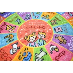 KC CUBS Boy & Girl Kids ABC Alphabet Round Rug Carpet -Child Furniture Store GUEST a47e377b 30ad 4370 8958 2778dc397333