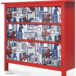 Spider-Man Cityscape Peel And Stick Wallpaper Red/Blue/Gray - RoomMates -Child Furniture Store GUEST a54cb51a 23ad 4bbf 886b d18d2d1323f7