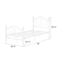 Twin Country Poetry Complete Metal Platform Bed White - South Shore -Child Furniture Store GUEST a73cd055 f294 45e4 affd d6cdb5327ec9
