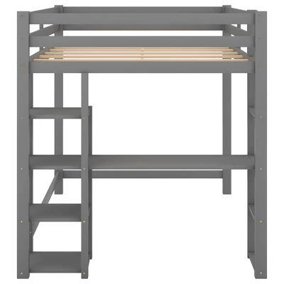 Full Size Loft Bed With Built-in Desk And Shelves - ModernLuxe 8 Full Size Loft Bed With Built-in Desk And Shelves - ModernLuxe - Image 6