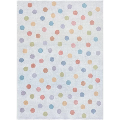 Well Woven Rainbow Polka Dots Apollo Kids Collection Multi Color Area Rug 6 Well Woven Rainbow Polka Dots Apollo Kids Collection Multi Color Area Rug - Image 4