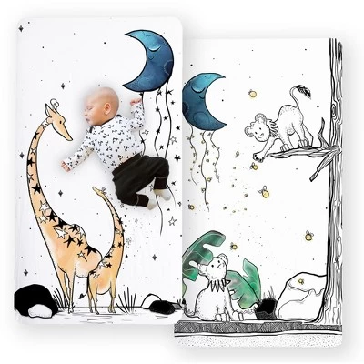 JumpOff Jo - 2 Pack Fitted Crib Sheets, Super Soft 100% Cotton Sheets For Standard Crib Mattresses And Toddler Beds, 28 In. X 52 In 13 JumpOff Jo - 2 Pack Fitted Crib Sheets, Super Soft 100% Cotton Sheets For Standard Crib Mattresses And Toddler Beds, 28 In. X 52 In - Image 11