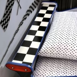 Twin Quessa Police Car Bed With Led Headlight Chair Black/White - HOMES: Inside + Out -Child Furniture Store GUEST ac076fe6 b74e 45f0 a899 e5218b4b9659