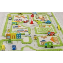 31.5"x44.5" Traffic Green 3D Play Rug - IVI -Child Furniture Store GUEST adf25e1d 9691 4f2e 82cc 78dfe6dcb47e