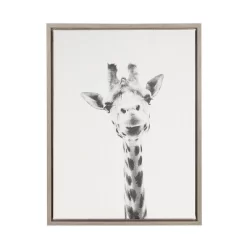 24" X 18" Giraffe Framed Canvas Art - Uniek -Child Furniture Store GUEST ae5c3e47 568f 4d4e 9651 e8f57736ba9c