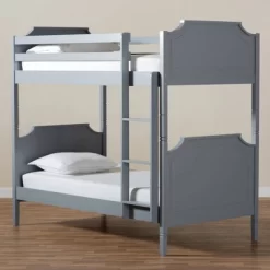 Twin Mariana Wood Bunk Bed Gray - Baxton Studio -Child Furniture Store GUEST ae5da94e 101e 42ea 9067 b0fbe1e9d497