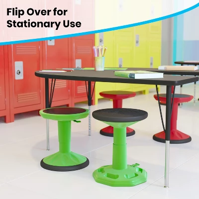 Flash Furniture Carter Adjustable Height Kids Flexible Active Stool For Classroom And Home With Non-Skid Bottom, 14" - 18" Seat Height 10 Flash Furniture Carter Adjustable Height Kids Flexible Active Stool For Classroom And Home With Non-Skid Bottom, 14" - 18" Seat Height - Image 8