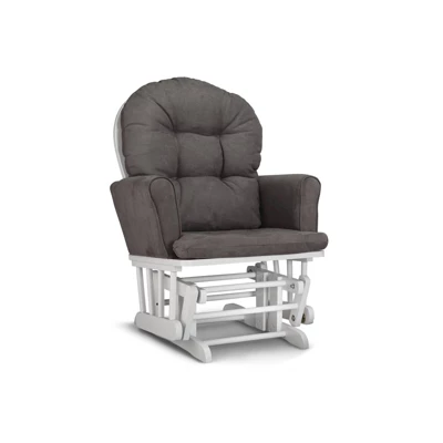 Graco Parker Semi-Upholstered Glider And Nursing Ottoman - White/Gray 3 Graco Parker Semi-Upholstered Glider And Nursing Ottoman - White/Gray