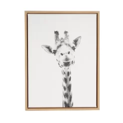24" X 18" Giraffe Framed Canvas Art - Uniek -Child Furniture Store GUEST af26997e 278b 4f4e 91a9 7fe5a49a59ba