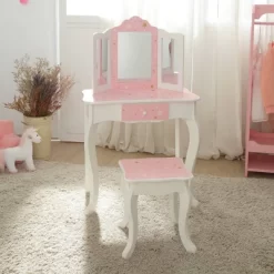 Fashion Twinkle Star Gisele Play Vanity Set Pink/White - Teamson Kids -Child Furniture Store GUEST b0d417e6 25d8 464c a394 7bd914ebaf1c